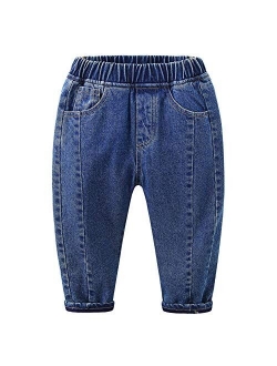 Mud Kingdom Boys' Winter Denim Jeans with Fleece Lining