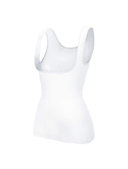 EUYZOU Women's Underbust Shapewear Tank Tops - Seamless Tummy Control Compression Camisole Tops Slimming Tank