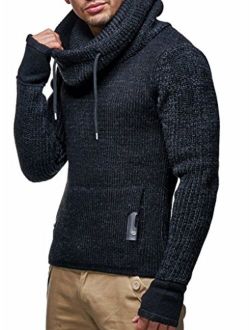 Mens Knitted Pullover | Long-sleeved slim fit shirt | Basic longsleeve sweatshirt with shawl collar for Men