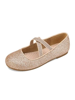 Girls Ballerina Dress Shoes Mary Jane Flats