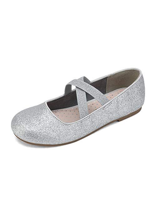 DREAM PAIRS Girls Ballerina Dress Shoes Mary Jane Flats