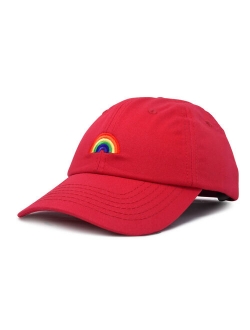 Rainbow Baseball Cap Womens Hats Cute Hat Soft Cotton Caps in Gray