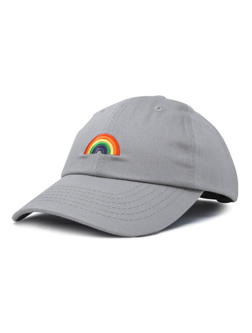 DALIX Rainbow Baseball Cap Womens Hats Cute Hat Soft Cotton Caps in Gray