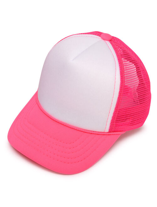 DALIX Infant Trucker Hat Baby Cap Tiny Extra Small Girls in Light Pink White