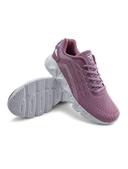 JABASIC Women Breathable Knit Running Sneakers Casual Tennis Shoes Lightweight Sport Shoes