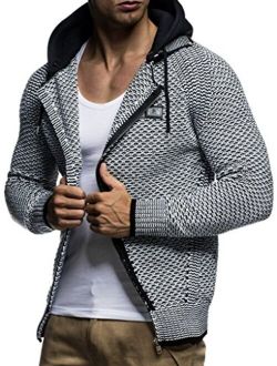 Mens Full Zip Cardigan | Long-sleeved slim fit Knitwear | Basic casual full zipped winter hoodie for Men