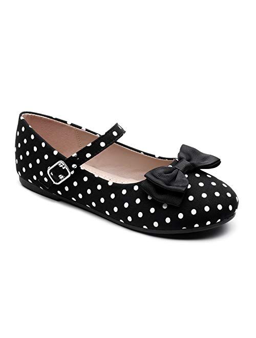 Trary Girls Mary Jane Flats Shoes with Bow