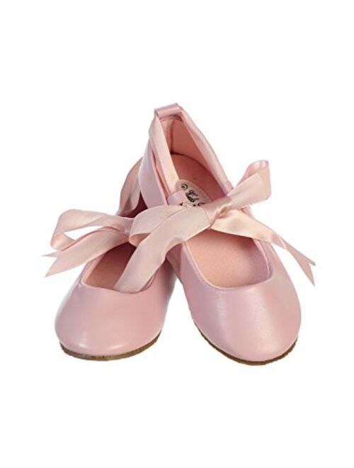 Ballerina Ribbon Tie Rubber Shoes Cinderella Flats Toddler Party