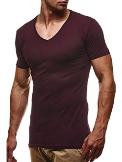 Men's Basic T-Shirt Stylish V-neck Sweatshirt Modern Sweater Hoodie Jacket Slim Fit LN6372