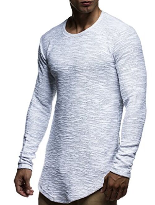 LEIF NELSON Men's Stylish Longsleeve Modern Pullover Sweater T-Shirt Hoodie Jacket Slim Fit LN6298