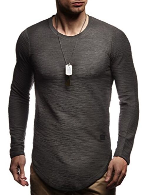 LEIF NELSON Men's Stylish Longsleeve Modern Pullover Sweater T-Shirt Hoodie Jacket Slim Fit LN6298