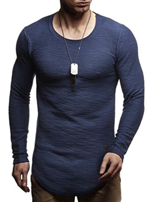 LEIF NELSON Men's Stylish Longsleeve Modern Pullover Sweater T-Shirt Hoodie Jacket Slim Fit LN6298