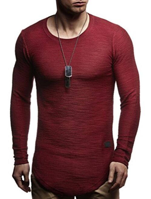 LEIF NELSON Men's Stylish Longsleeve Modern Pullover Sweater T-Shirt Hoodie Jacket Slim Fit LN6298