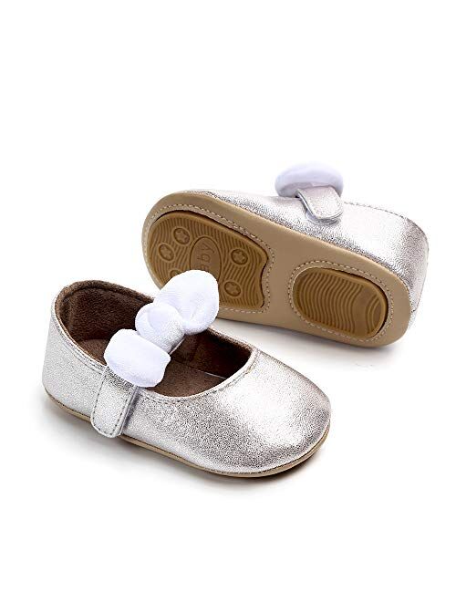 Csfry Infant Baby Girl Mary Jane Flats Toddler Shoes