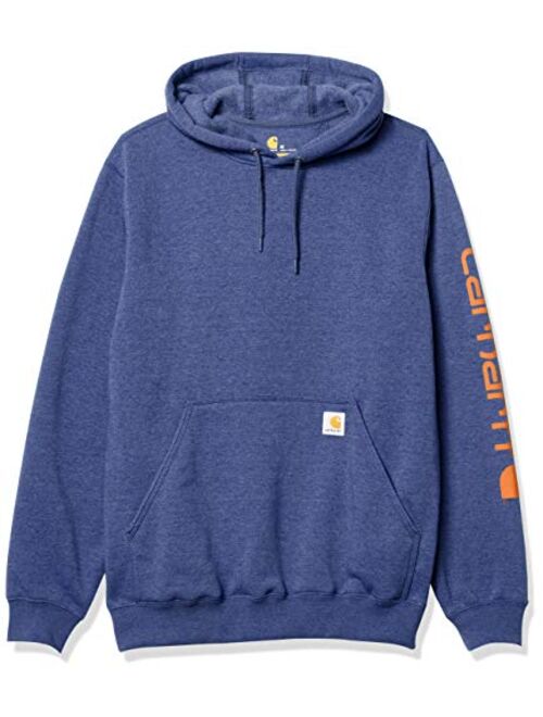 Carhartt Men's Midweight Sleeve Logo Hooded Sweatshirt (Regular and Big & Tall Sizes)