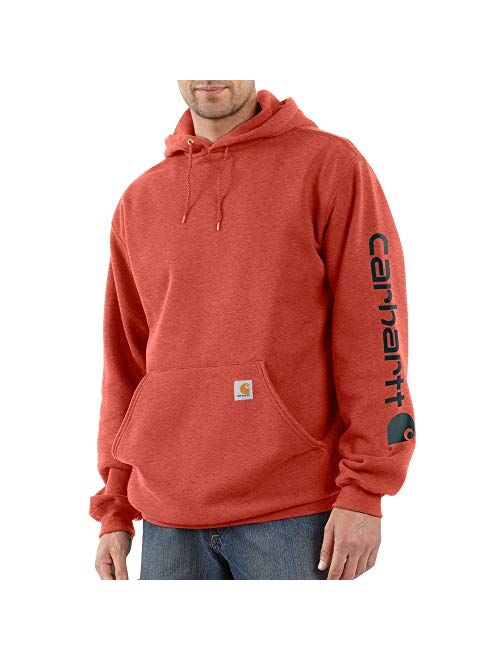 Carhartt Men's Midweight Sleeve Logo Hooded Sweatshirt (Regular and Big & Tall Sizes)