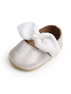 OAISNIT Baby Girl Shoes Mary Jane Flats Anti-Slip Princess Wedding Dress Infant Girl Soft Lightweight Crib Shoes