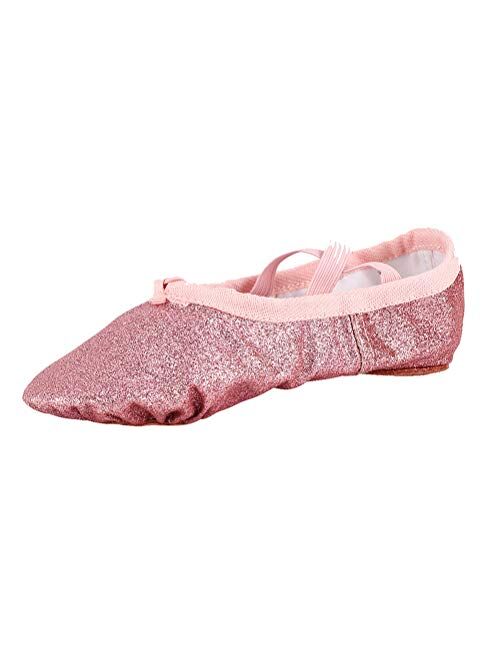 MSMAX Ballet Shoes Wedding Party Dance Flats for Girls (Toddler/Little Kid/Big Kid)