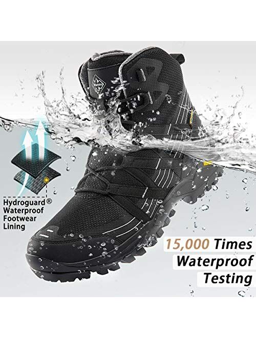 Wantdo Men's Waterproof Hiking Boots,Lightweight Ankle Boots for Outdoor Hiking Camping Hunting