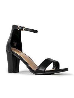 J. Adams Elaine High Heel - Classic Adjustable Ankle Strap Chunky Block Pumps