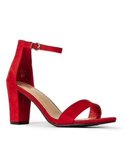 J. Adams Elaine High Heel - Classic Adjustable Ankle Strap Chunky Block Pumps