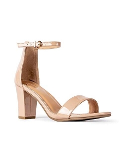 J. Adams Elaine High Heel - Classic Adjustable Ankle Strap Chunky Block Pumps