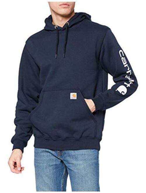 Carhartt Men's K288 Midweight Logo Sleeve Hooded Sweatshirt - 4X-Large Tall - New Navy