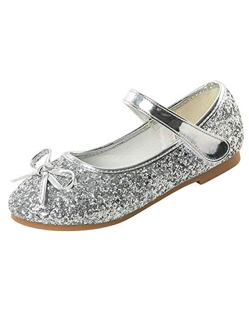 Cadidi Dinos Little Girl's Adorable Sparkle Princess Party Girls Dress Shoes