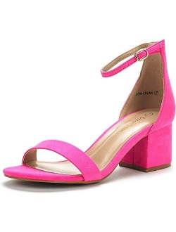 Women's Low-Chunk Low Heel Pump Sandals