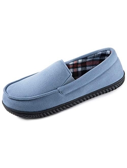 Men's Flannel Lined Memory Foam Loafer Slipper