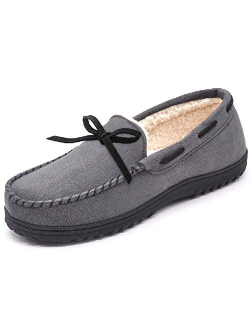 RockDove Men's Sherpa Lined Memory Foam Moc Slipper