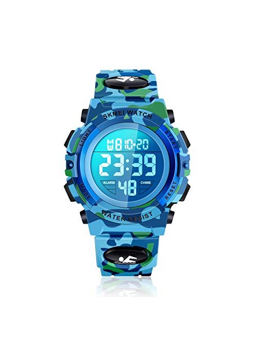 ATIMO LED 50M Waterproof Sports Digital Watch for Kids - Kids Gifts