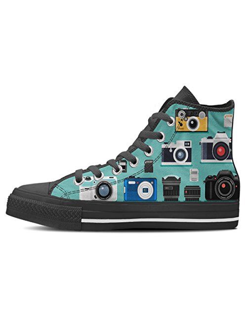 Gnarly Tees Men's Photography Camera Shoes High Top