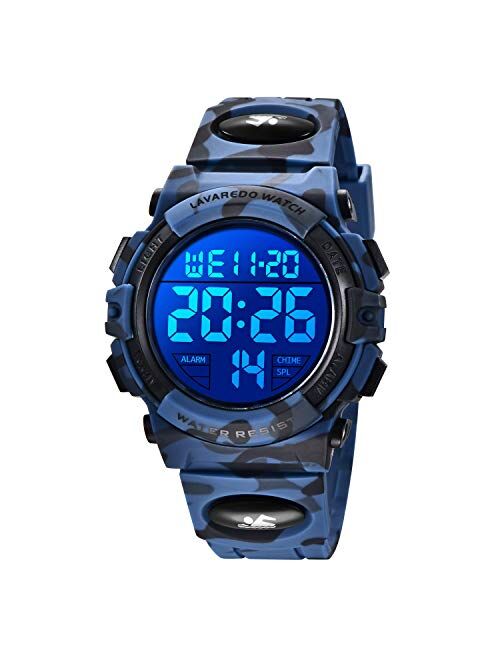 Kid's Watch,Boys Watch Digital Sport Outdoor Multifunction Chronograph LED 50M Waterproof Alarm Calendar Analog Watch for Children with Silicone Band