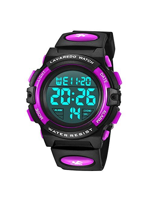 Kid's Watch,Boys Watch Digital Sport Outdoor Multifunction Chronograph LED 50M Waterproof Alarm Calendar Analog Watch for Children with Silicone Band