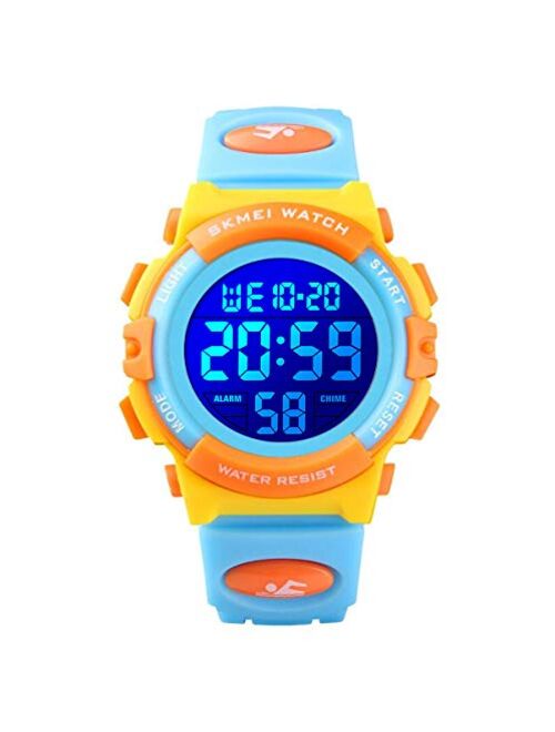 Boys Watch Digital Sports Waterproof Electronic Childrens Kids Watches Alarm Clock 12/24 H Stopwatch Calendar Boy Girl Wristwatch