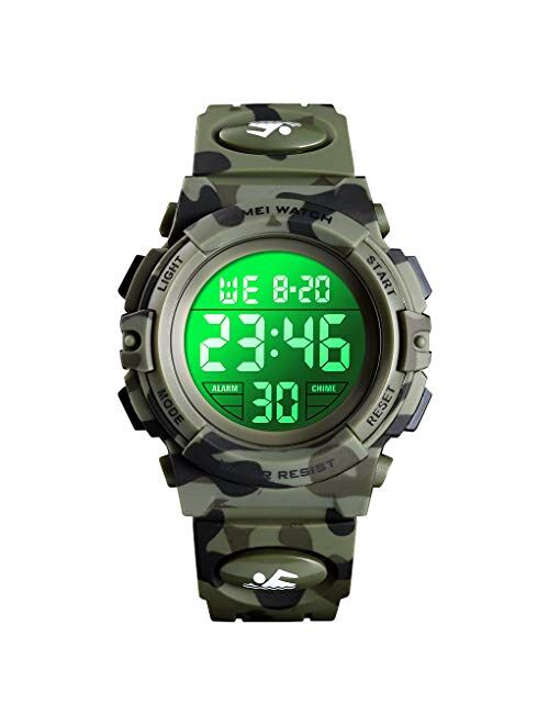 Boys Watch Digital Sports Waterproof Electronic Childrens Kids Watches Alarm Clock 12/24 H Stopwatch Calendar Boy Girl Wristwatch