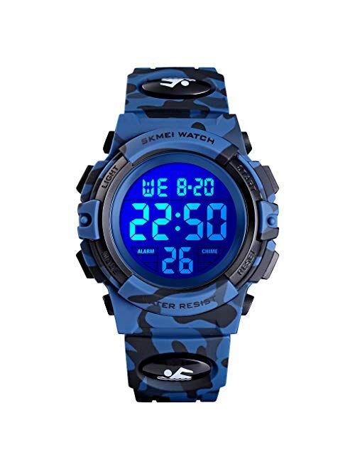 Boys Watch Digital Sports Waterproof Electronic Childrens Kids Watches Alarm Clock 12/24 H Stopwatch Calendar Boy Girl Wristwatch