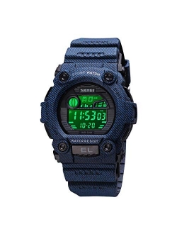 Boys Camouflage LED Sports Kids Watch Waterproof Digital Electronic Military Wrist Watches for Kid with Luminous Alarm Stopwatch Child Watches Ages 3-10