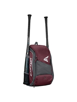 EASTON GAME READY Bat & Equipment Backpack Bag, 2021, Baseball Softball, 2 Bat Pockets or for Water Bottles, Vented Main Compartment, Vented Shoe Pocket, Zippered Valuabl