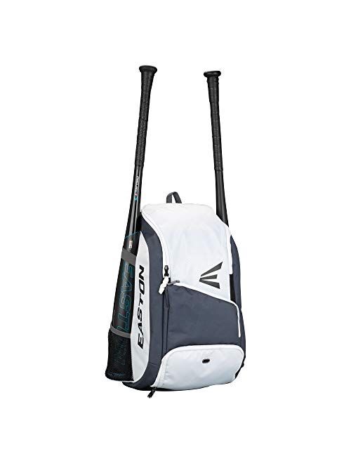 EASTON GAME READY Bat & Equipment Backpack Bag, 2021, Baseball Softball, 2 Bat Pockets or for Water Bottles, Vented Main Compartment, Vented Shoe Pocket, Zippered Valuabl