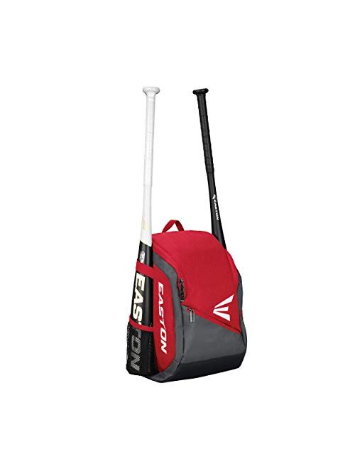 EASTON GAME READY YOUTH Bat & Equipment Backpack Bag, 2021, Baseball Softball, 2 Bat Pockets or for Water Bottles, Vented Main Compartment, Vented Shoe Pocket, Valuables 