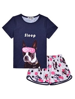 Pajamas Sets for Girls Unicorn Pjs Little Kids Summer Cotton Sleepwear