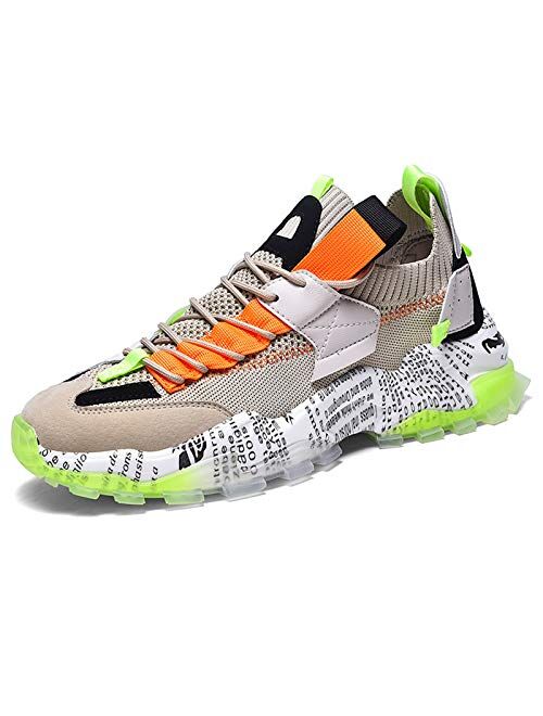 FEETCITY Mens Women Fashion Sneakers Non Slip Sports Shoes Athletic Walking Running Shoes Casual Sneakers