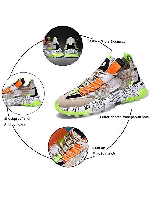 FEETCITY Mens Women Fashion Sneakers Non Slip Sports Shoes Athletic Walking Running Shoes Casual Sneakers