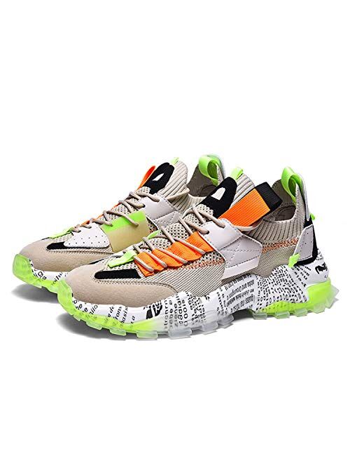 FEETCITY Mens Women Fashion Sneakers Non Slip Sports Shoes Athletic Walking Running Shoes Casual Sneakers