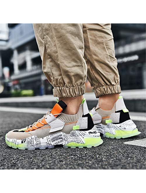 FEETCITY Mens Women Fashion Sneakers Non Slip Sports Shoes Athletic Walking Running Shoes Casual Sneakers