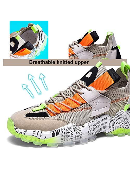 FEETCITY Mens Women Fashion Sneakers Non Slip Sports Shoes Athletic Walking Running Shoes Casual Sneakers