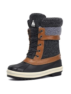 Men's Women's Snow Boots Outdoor Warm Mid-Calf Booties Anti-Skid Water Resistant Winter Shoes