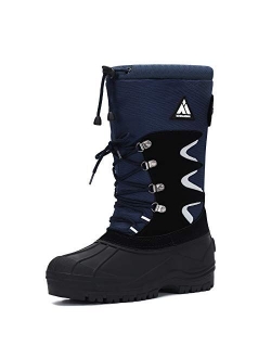 Men's Women's Snow Boots Outdoor Warm Mid-Calf Booties Anti-Skid Water Resistant Winter Shoes